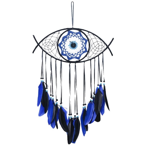 Atrapasueños De Mal De Ojo Hecho A Mano Para La Decoración De La Sala De Estar De La Oficina Azul Negro