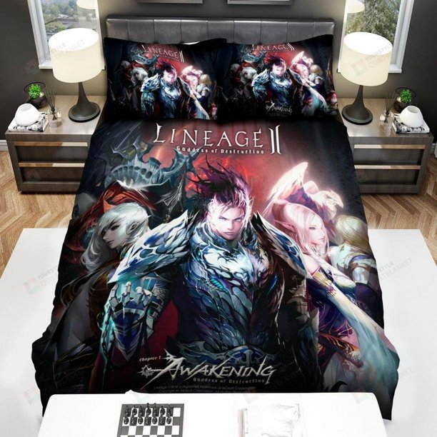 Lineage Awakening Characters Quilt Duvet Cover Set Bedding Queen Super 3-Piece Bedding Set