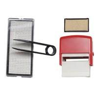 Magideal - Juego De Sellos De Goma Personalizados Portátiles, Letras Del Alfabeto Extraíbles, Número Estacionario, Sello De Carácter Diy, Juego De Sellos Diy Par Rojo