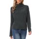 thumbnail image 1 of Blusa de Cuello Alto INSPIRE CHIC para Mujer de Manga Larga Casual Pullover Otoño Invierno Camisetas con Escote Drapeado Talla L Gris, 1 of 6