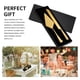 thumbnail image 3 of Juego de cuchillo y servidor para pastel GURUDAR, acero inoxidable dorado, 3 of 9
