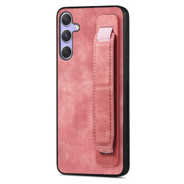 Funda Protectora con Correa para Samsung Galaxy S25 Resistente a Golpes Rosa