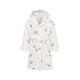 thumbnail image 2 of Girls Hooded Bathrobe Strawberry Pattern Flannel Soft Warm Pockets Belt Robe Pyjamas Sleepwear Kids Spring Clothes, 2 of 3