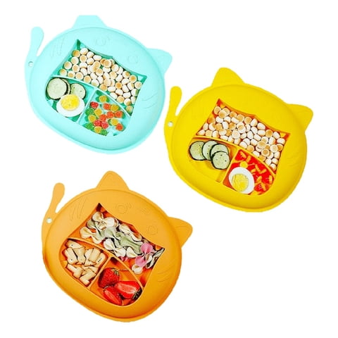 Genérico - Set 3 Platos Silicona Diseño Tigre Niños Bebes Lau
