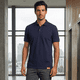 thumbnail image 2 of Polera Piqué Manga Corta Premium 60/40 Ideal Para Bordar Azul, 2 of 8