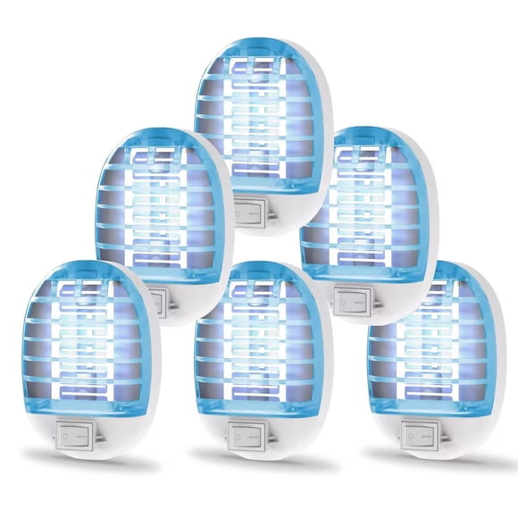 Eliminador De Insectos Paquete De 6 Para Interiores Luz Azul