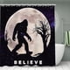 thumbnail image 4 of 1pc Modern Ape Man Shower Curtain and Blanket Set with 12 Hooks - Waterproof Bathroom Decor for Home, 4 of 5