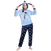 Conjunto De Pijama De Mujer Disney Eeyore De 2 Piezas Con Capucha Y Forro Polar De Peluche