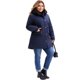 thumbnail image 3 of Parka de Talla Grande para Mujer Agnes Orinda Chaqueta Rompevientos con Capucha de Piel Sintética, Cordón, Forro Polar, Cremallera y Botones con Bolsillos 1X Azul Marino, 3 of 5