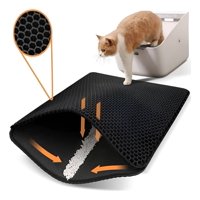 Genérico - Alfombra Recoge Arena De Gatos Lavable Estera Para Residuos Negro 40X55Cm