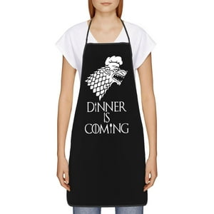 Estoykuku - Delantal Cocina Game Of Thrones, Negro Stark