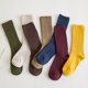 thumbnail image 2 of suxuMhao Calcetines, 5 Pares de Calcetines de Algodón - Calcetines Apilados con Artesanía de Doble Aguja, Calcetines de Otoño E Invierno para Calidez, Calcetines hasta la Pantorrilla con Ajuste, 2 of 2