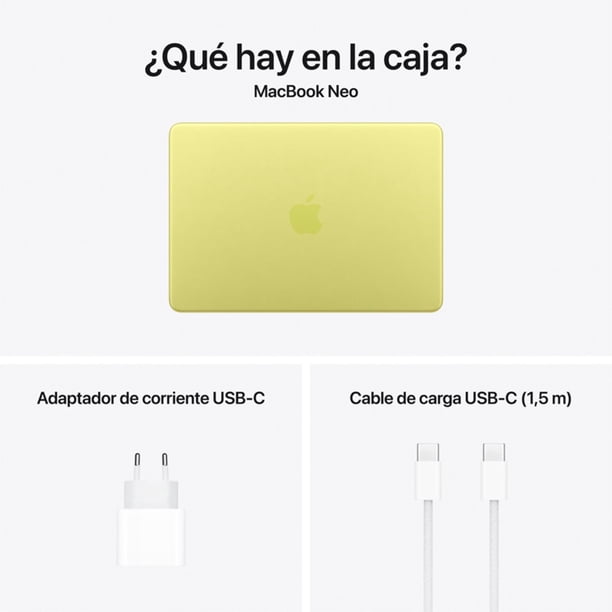 MacBook Neo 13 A18 6C GPU 5C 8 RAM 256GB Amarillo | Lider