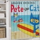 thumbnail image 5 of Pete el gato-theme 4-Piece Shower Curtain Set with Rugs, Waterproof Bathroom Decor Set Includes Bath Mat, U-Shaped Rug, Toilet Lid Cover and Curtain with Hooks, 5 of 6