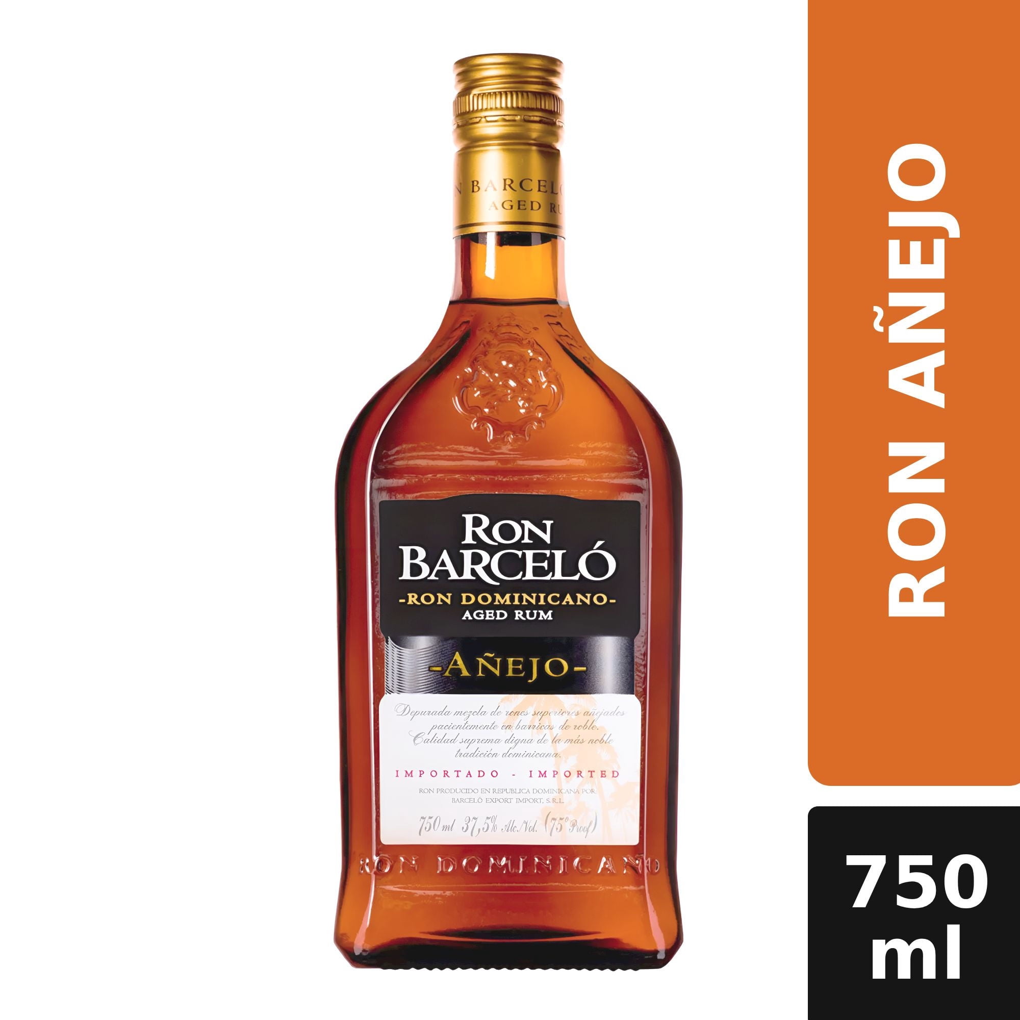 Ron Añejo 37,5° Botella 750 cc Barcelo