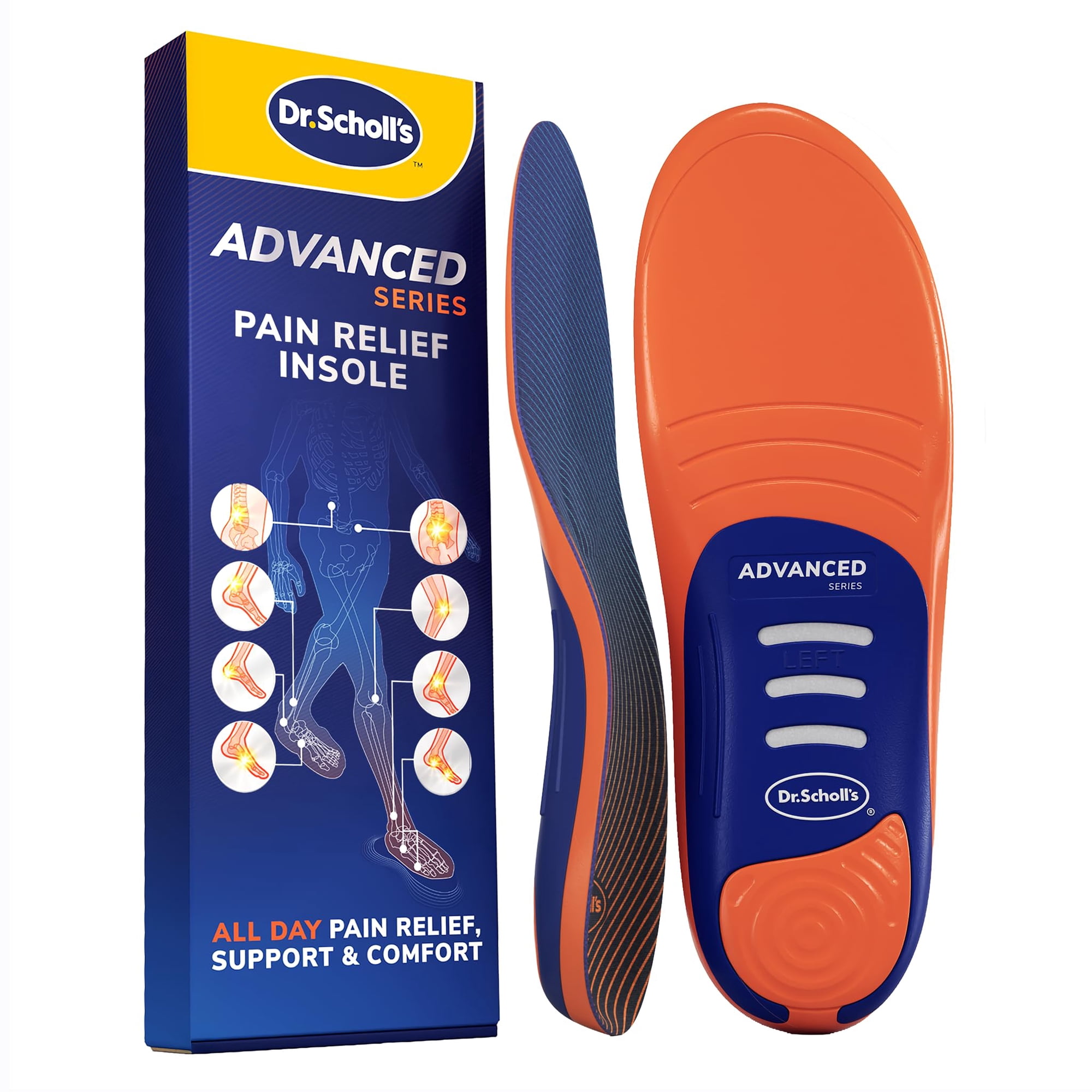Plantillas Dr. Scholl's Advanced Pain Relief Para Hombres Y Mujeres