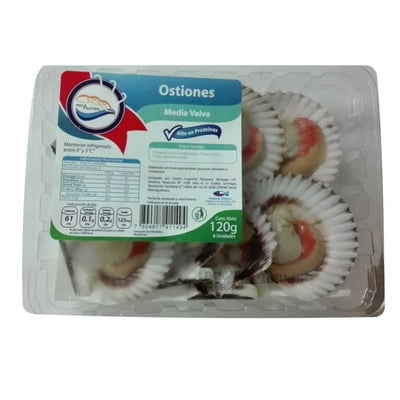 Ostión Media Concha Fresco 400 G Pesca Austral