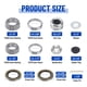thumbnail image 5 of Kit de Rodamientos para Eje de Remolque Racewill D42 Spindle 5200-7000 lb, 5 of 7