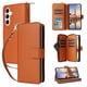 thumbnail image 1 of Funda Cartera con Cremallera y Correa para Samsung Galaxy A35 5G Soporte y Tarjetero Marrón, 1 of 6