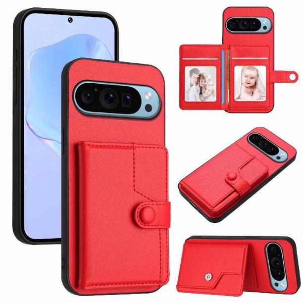 FOXDOCK Funda para Google PIXEL 9 con Bloqueo RFID - Diseño Elegante con Cierre de Botón