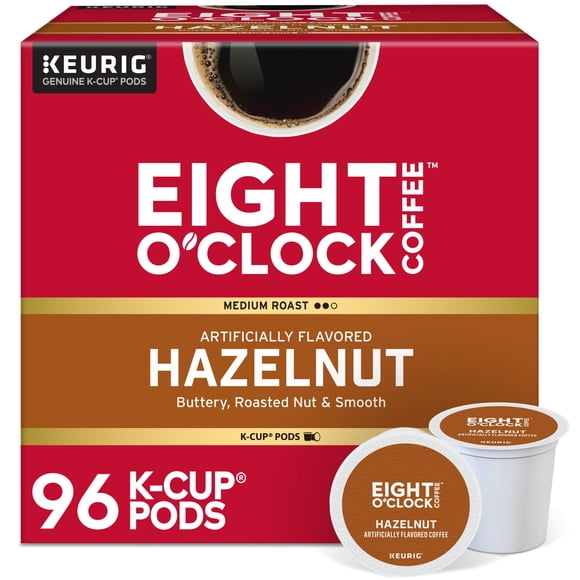 Cápsulas Keurig K-Cup Coffee Eight O'Clock Hazelnut, 96 unidades