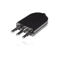 Mec - Enchufe Macho 10A 2P+T Negro 0300Mv0240