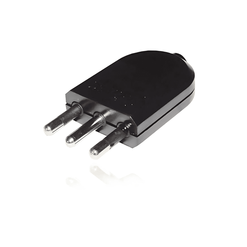 Mec - Enchufe Macho 10a 2p+t Negro 0300mv0240