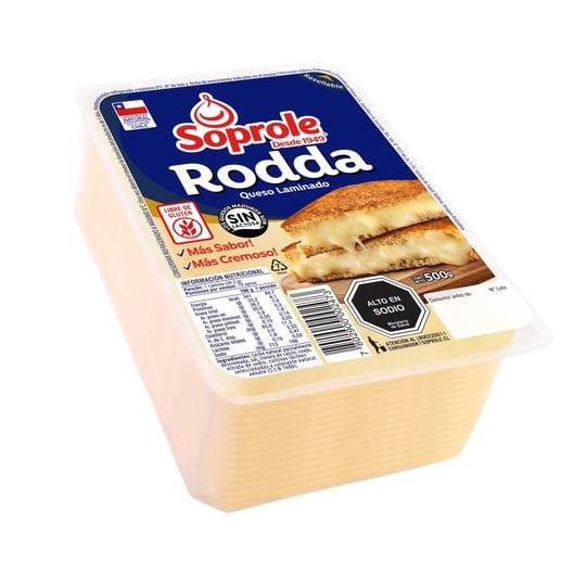 Queso Rodda Laminado 500 g Soprole