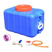 Magideal - Tanque De Agua Portátil Multifuncional Recipiente Almacenamiento Agua Contenedor Con Grifo Diseño De Boca Ancha Material Pp Apto Para Camping Senderis Azul 275 Kg