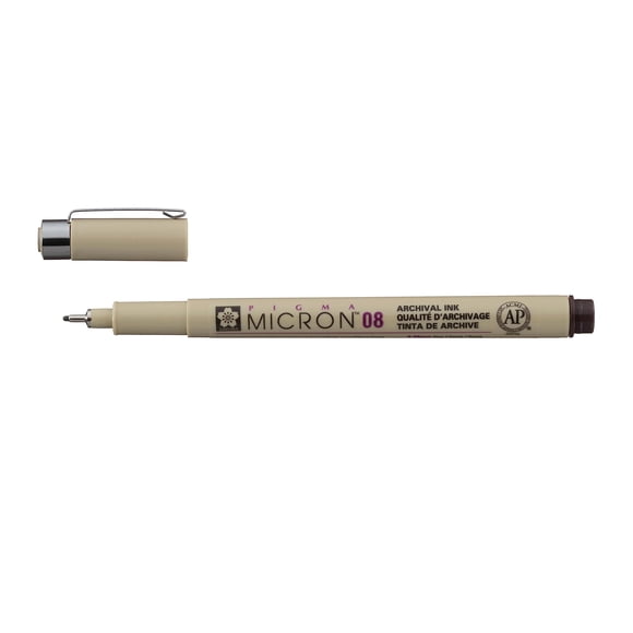 Bolígrafo Sakura Pigma Micron 08 Sepia y Rosa