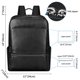thumbnail image 3 of Mochila Colins Keirs de piel negra para hombre, 46 cm, con portátil Comp, 3 of 9