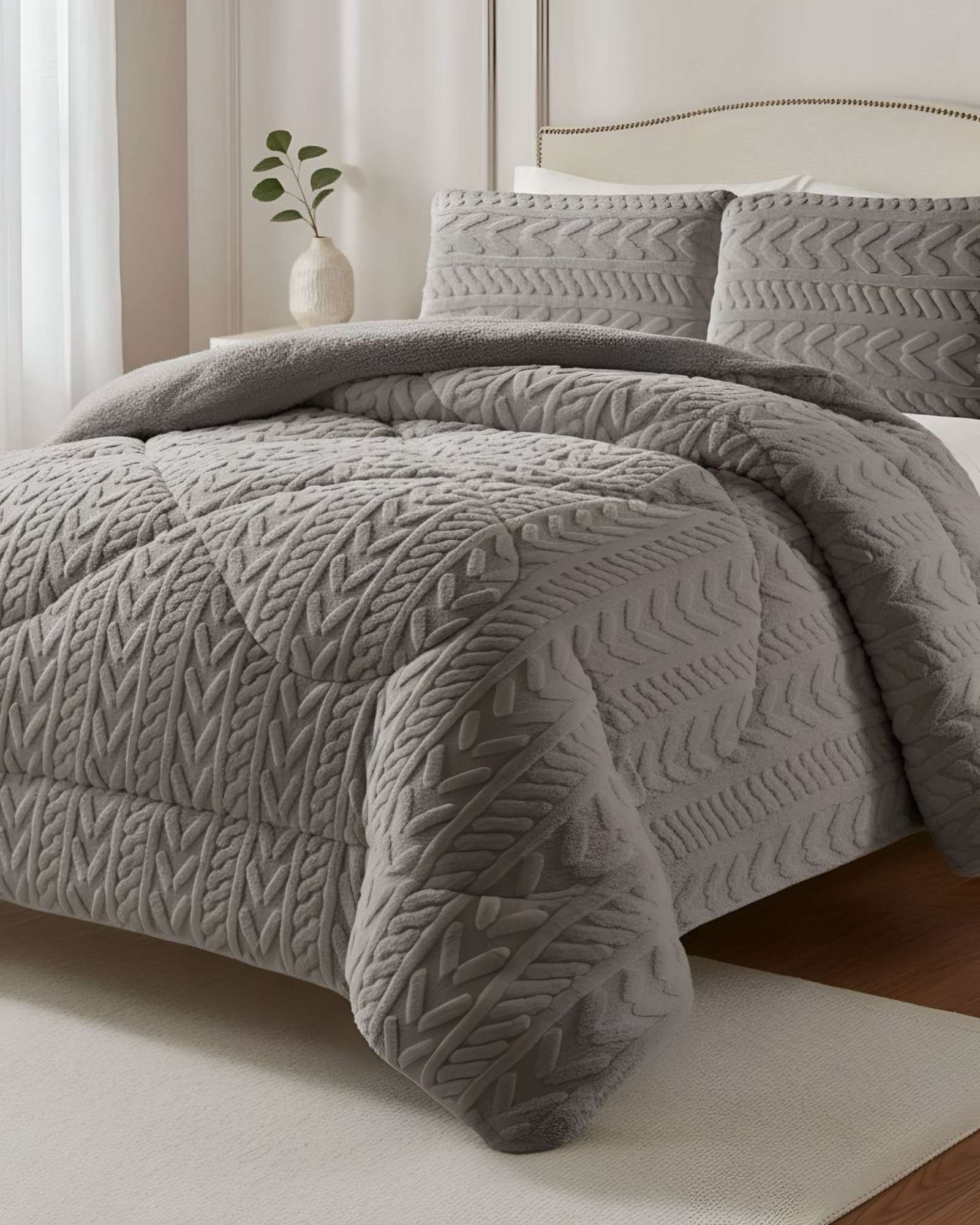 Tengfei - Cobertor Elegante De Invierno Con Chiporro Plaza Y Media25