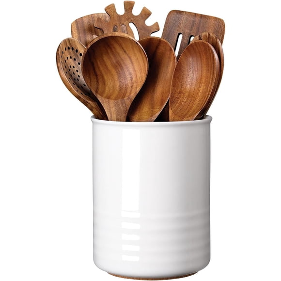 ABRUTY Utensil Holder, soporte cerámico para utensilios de cocina de 6,7 pulgadas