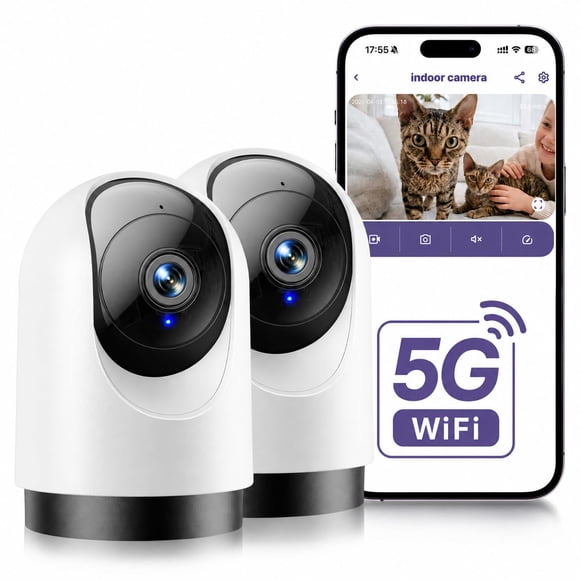 Cámara interior YOTON 2K 5G/2.4G WiFi para mascotas y bebés