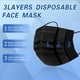 thumbnail image 2 of Mascarillas faciales desechables SDIW 100 piezas, 3 capas, negras, 2 of 6
