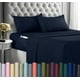 thumbnail image 1 of Juego de sábanas Utopia Bedding, tamaño completo, microfibra, 4 piezas, azul marino, 1 of 3