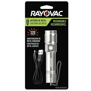 Rayovac - Linterna De Mano Metal Recargable 320 Lum