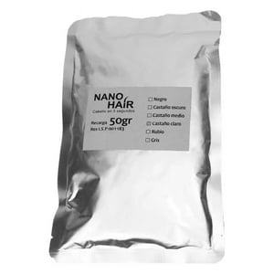 Nano Hair - Pelo En Polvo Castaño Medio Recarga 50 Gr