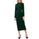 thumbnail image 2 of INSPIRE CHIC Vestido Elegante de Mujer con Cuello de Solapa en V, Manga Larga, Tendencia 2025, Vestidos de Trabajo a la Rodilla, Talla 2XL, Verde Oscuro, 2 of 5