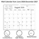thumbnail image 2 of Calendario de Pared Runtioval 2026-2027 de 19 Meses 22x28 cm, 2 of 7