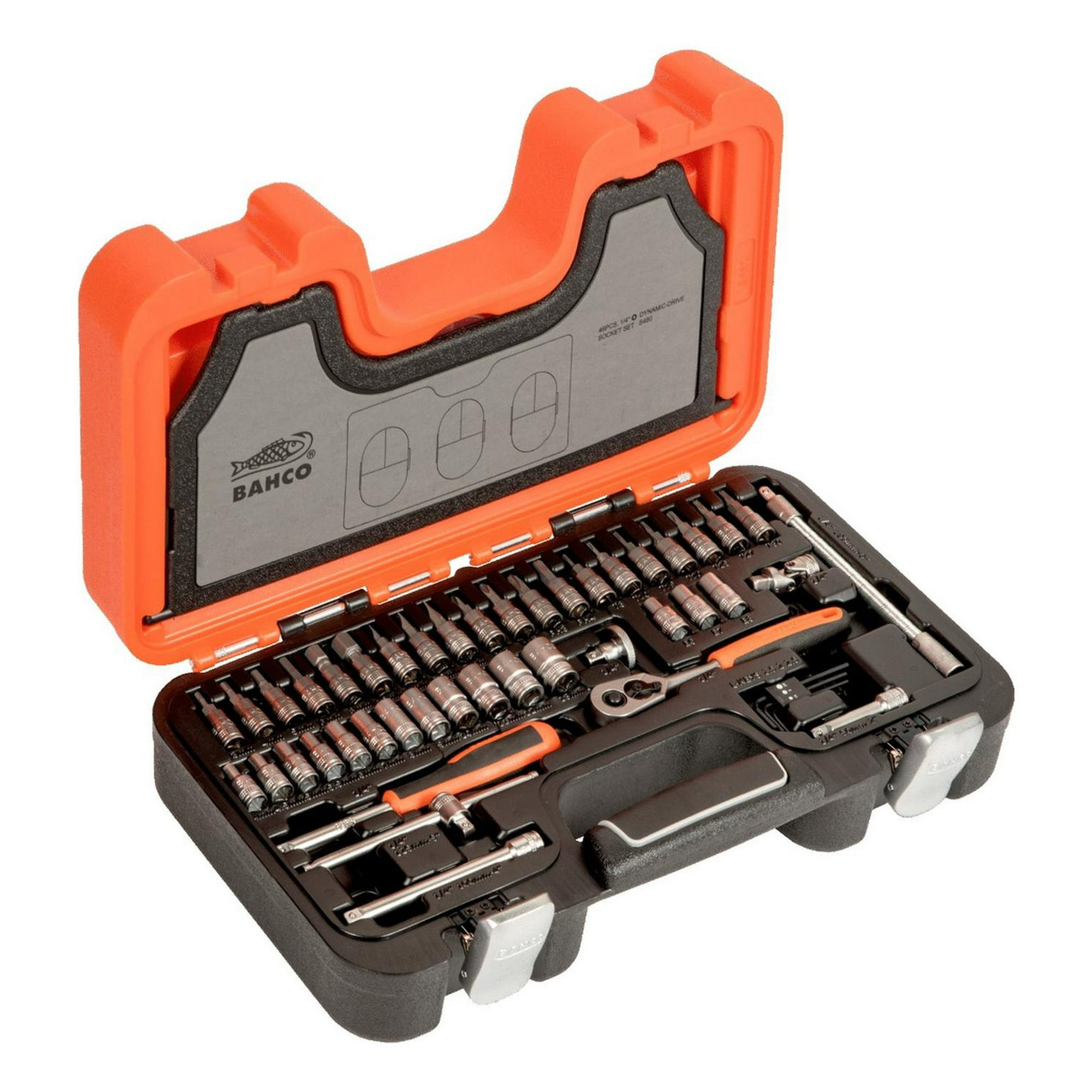 Juego De 46 Herramientas Dados Y Puntas 1/4 S460 Bahco Naranja