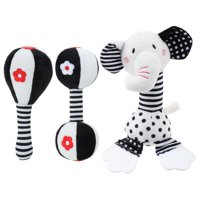 Bothyi - 3 Uds Sonajeros Para Bebés Desarrollo Temprano Desarrollo Visual Sonajero Con Mancuernas Juguete