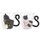 thumbnail image 3 of Tazas De Café De Cristal Con Dise?o De Gato Artístico De 2 Estilos, 3 of 5