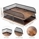thumbnail image 2 of Bandeja ZNMYDMT de madera y metal, 2 niveles, negra, 2 of 7