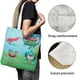 thumbnail image 3 of Lale Ki Lolu Bolso de tela con estampado de lienzo para mujer, bolsa de compras reutilizable y estética, con cremallera interior, regalo para mujer,38*45cm., 3 of 6