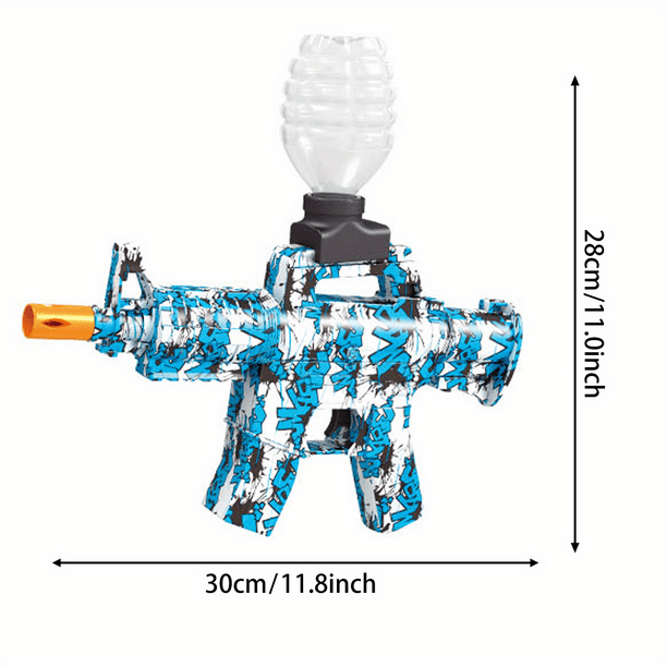GEL BALL BLASTERS :Great Toy PACKAGE INCLUDE:1xgel Ball Blaster Toy,30000x Water Gel Ball, 1x Goggles,1x 7.4V RechargeableLithium Battery,1x USB Charging Cable, 1x Pineapple Bottle .