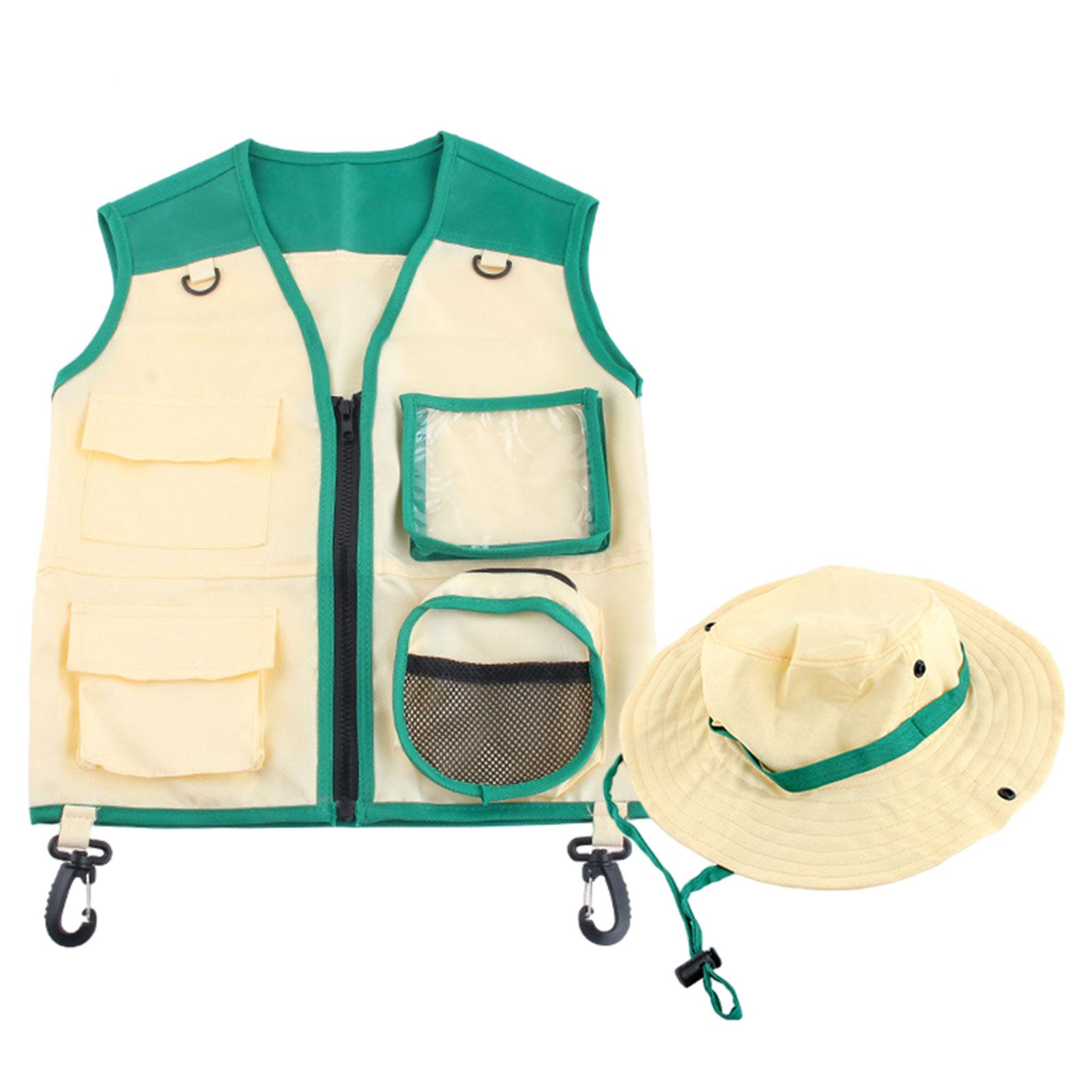 Bothyi - Kit De Disfraz De Explorador Para Niños, Conjunto De Sombrero Y Chaleco, Disfraces De Cosplay Para Niños, Verde