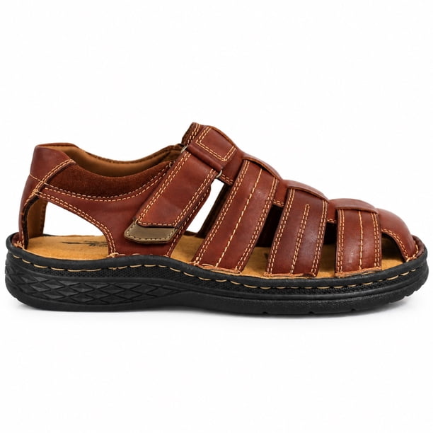Sandalia Hombre Cuero Ajuste de Velcro
