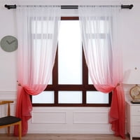 Wyj Hogar - Pack De Visillo Degrade 140X220 Cm Burdeo