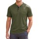 thumbnail image 1 of INSPIRE CHIC Camisetas Henley de Manga Corta Casual Básicas para Hombre 2XL Verde, 1 of 5